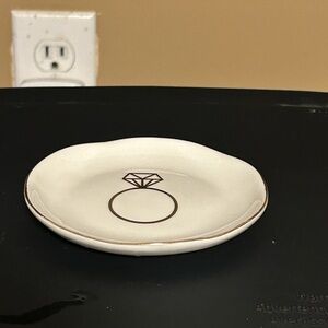 Jewelry Ring Dish with Diamond Design